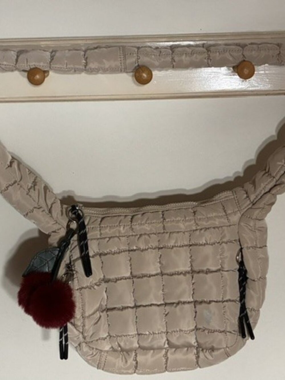 ✨ Free People Movement Quilted Crossbody Bag| Includes Cherry Pom-Pom Charm ✨